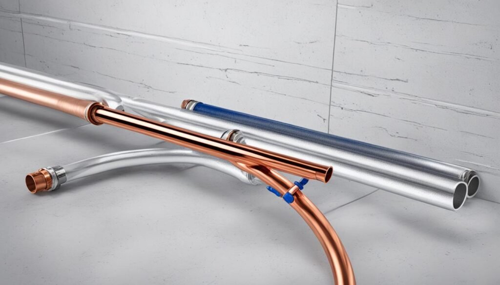 Copper Pipes and PEX Pipes